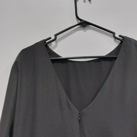 Aritzia Babaton Black Silk Scoop Neck Shift Dress Size 0 - Picture 7 of 9